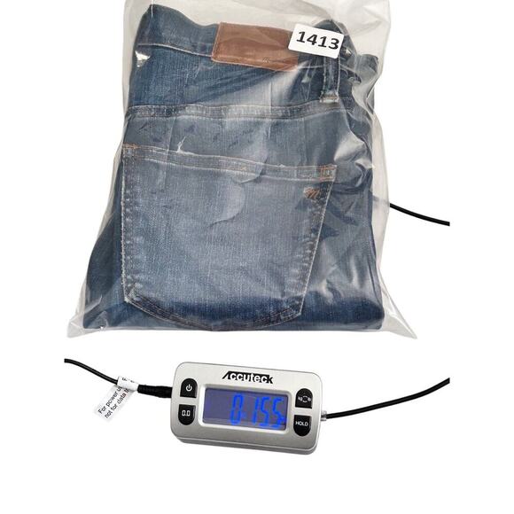 Madewell Jeans Womens Size 25 10" High Rise Skinny Dark Wash Raw Hem 27" Inseam - Picture 15 of 15